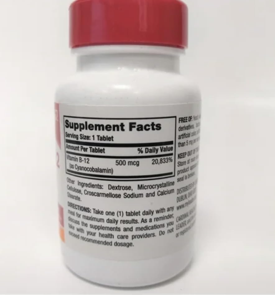 Leader Vitamin B-12 3000 mcg - 180 Tablets (3 Pack) - image 3