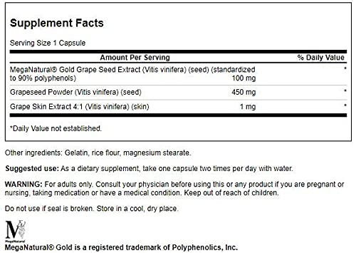 Swanson Grape Seed Extract MegaNatural Antioxidant - 60 Capsules - image 2