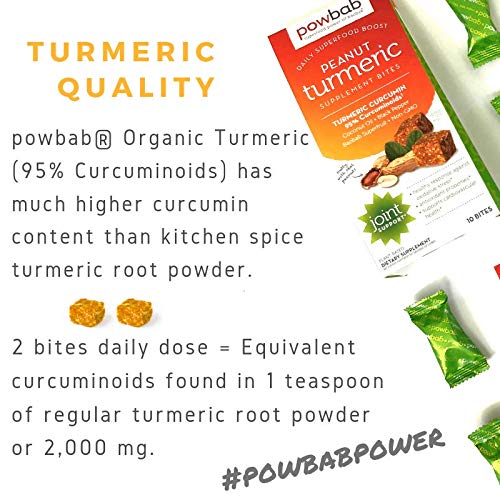powbab Peanut Turmeric Bites Organic Curcumin - image 3