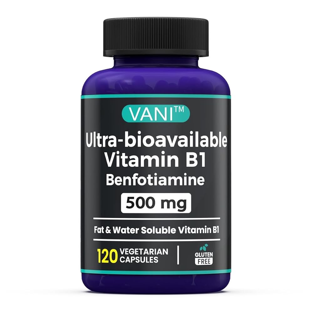 VANI Benfotiamine 500mg B1 Vitamin Supplement - 120 Capsules