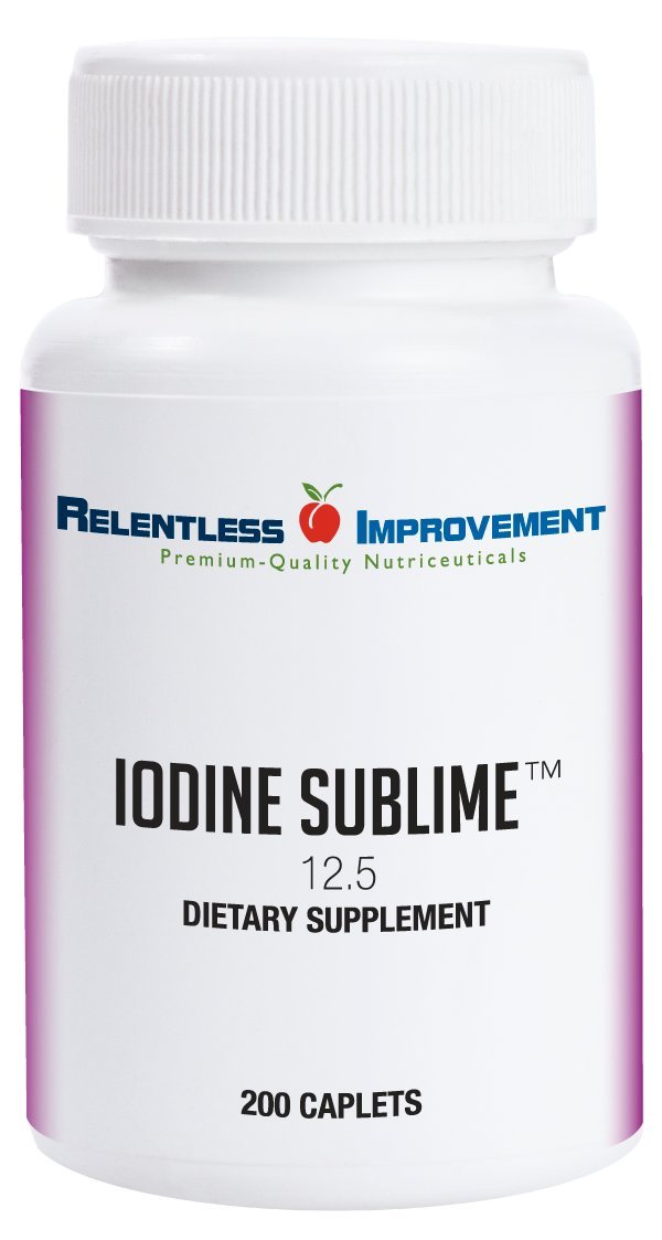Relentless Improvement Iodine Sublime 12.5mg Thyroid Support - 200 Caplets