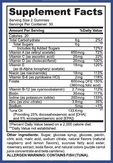 LifeSource Vitamins Prenatal Multivitamin with DHA - 60 Gummies - image 5