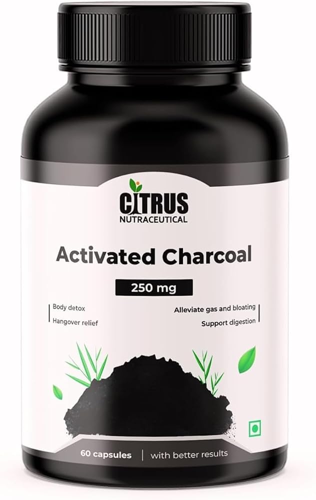 Generic Activated Charcoal 250 mg Capsules - 60 Capsules