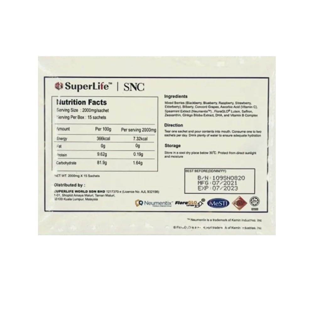 Generic Superlife SNC Neuron Care Support Vision & Cognitive - 15 Sachets - image 3