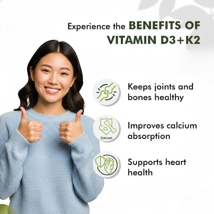 Generic Vitamin D3 600 IU + K2 MK7 Supplement - 30 Tablets - image 3