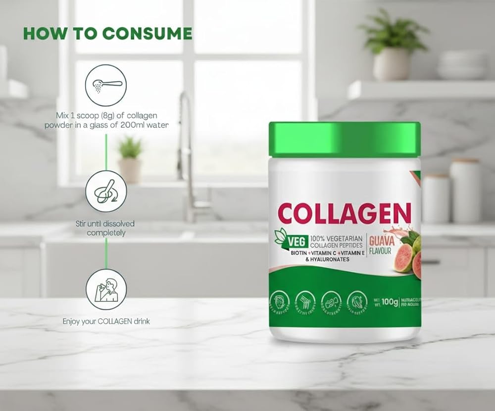 Generic Vegetarian Collagen Powder for Skin, Hair & Nails - 100g - image 7