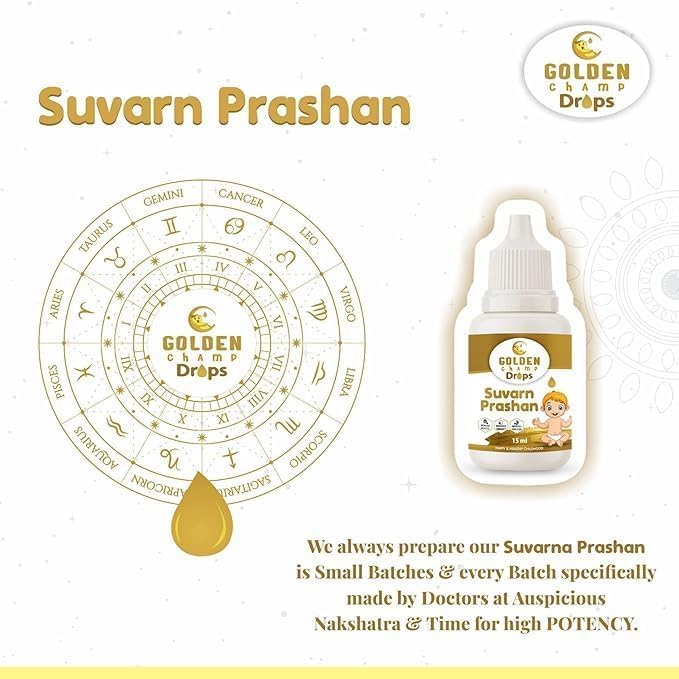 HENU Swarna Prashana Drops with Gold Ash Ayurvedic - 15 ml - image 4