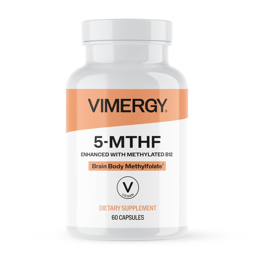 Vimergy 5-MTHF 8500mcg DFE + B12 Cognitive Energy - 60 Capsules