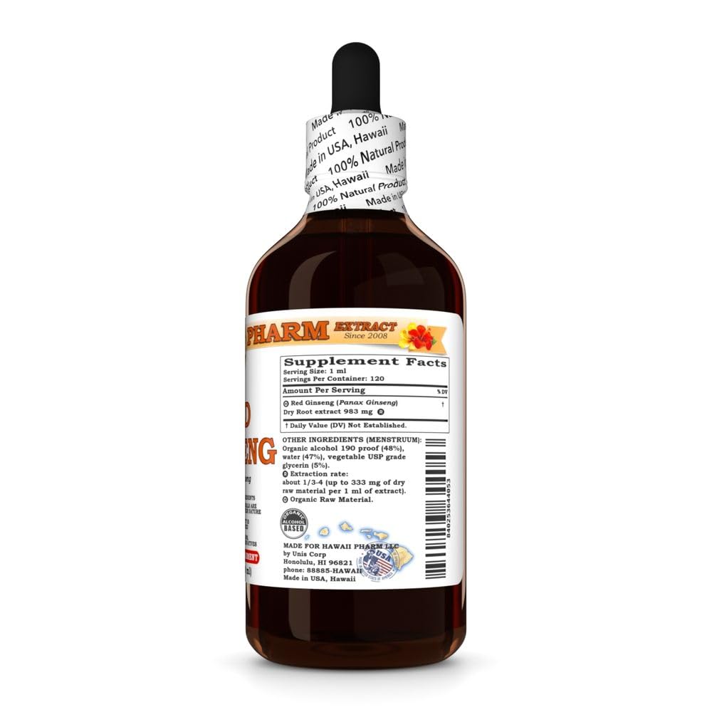 Hawaii Pharm Red Ginseng (Panax Ginseng) Liquid Extract
