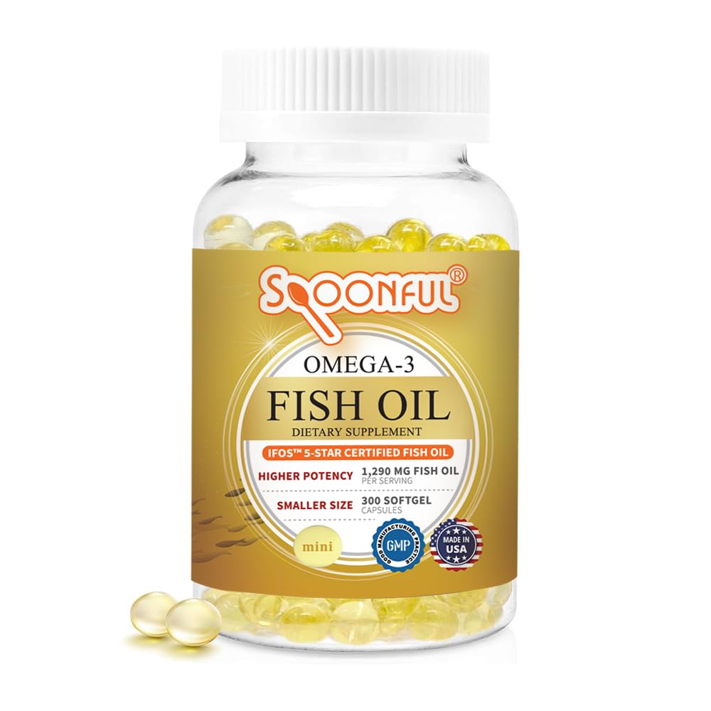 Spoonful Mini Omega 3 Fish Oil iFOS Certified - 300 Softgels