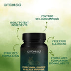 AMBROSIAL Curcumin with Piperine and Ginger - 60 Capsules - image 3