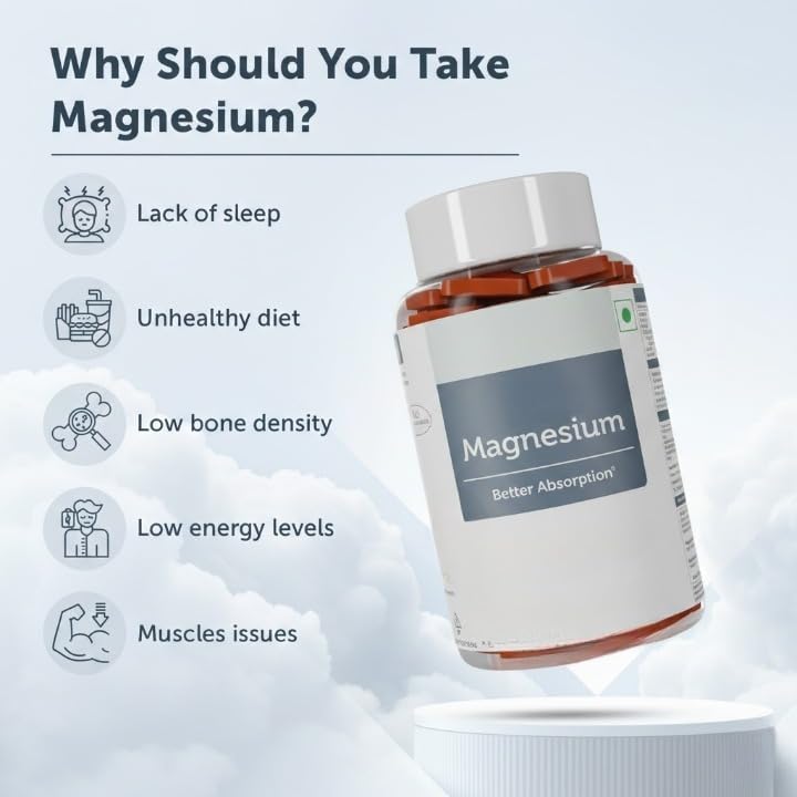 Generic Magnesium Glycinate 1600mg Supplement for Muscle Support - 60 Tablets - image 3