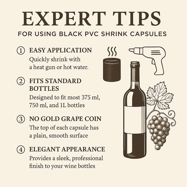 Vintner's Best Black PVC Shrink Capsules - 30 Count - image 3