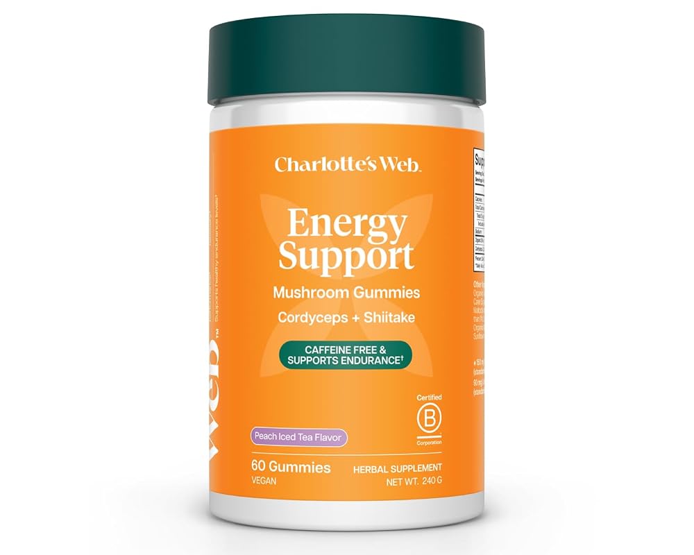 Charlotte's Web Energy Support Mushroom Gummies - 60 Count