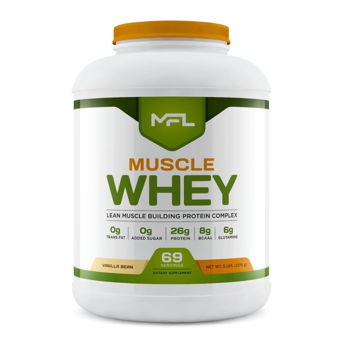 MFL Muscle Whey Protein l 28g of Protein l 8g BCAAs l Keto Friendly l