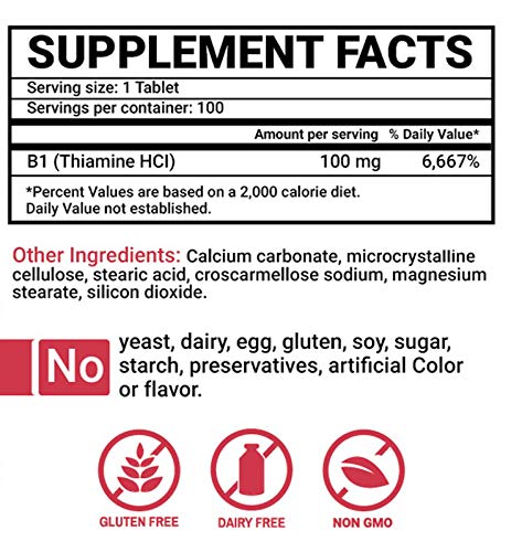 Peter's Choice B1 Tablets Vitamin B1 100mg - 100 Tablets - image 2