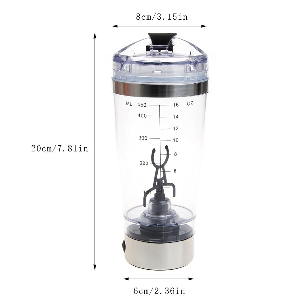 DIIOOMIEEU Electric Protein Shaker Bottle 450ml - Portable Mixer - image 8