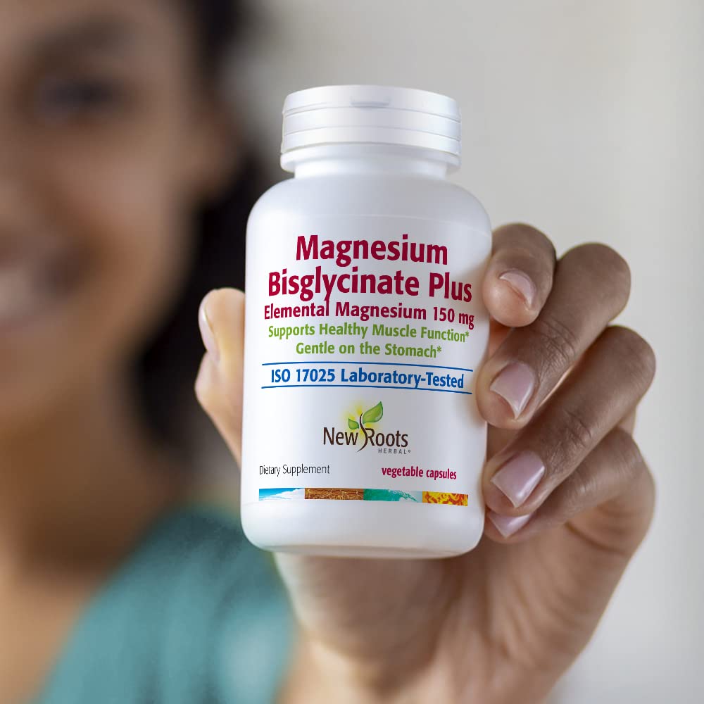 New Roots Herbal Magnesium Bisglycinate 900 mg - 120 Vegetarian Capsules - image 4