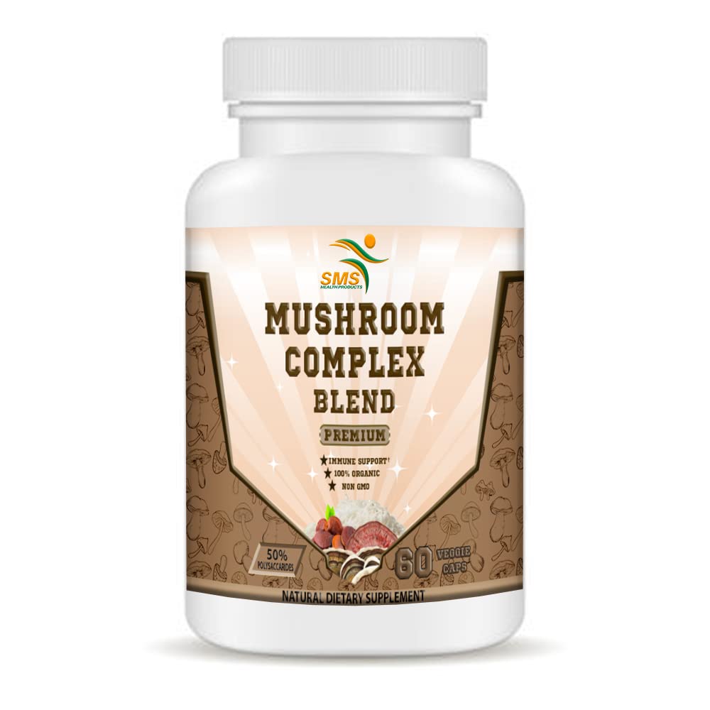 SMSHEALTHPRODUCTS.com Mushroom Supplement Brain Support - 60 Vegetarian Capsules - image 5