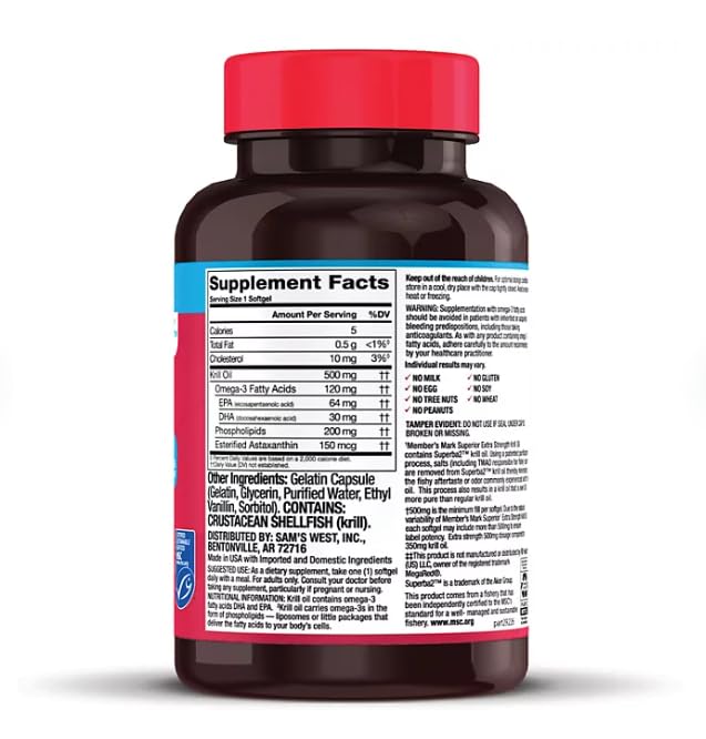 PrimeShred MUNCHIE MIX Krill Oil 500 mg - 160 Softgels - image 2