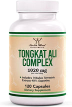 Double Wood Supplements Tongkat Ali 1,020mg High Potency 200:1 - 120 Capsules