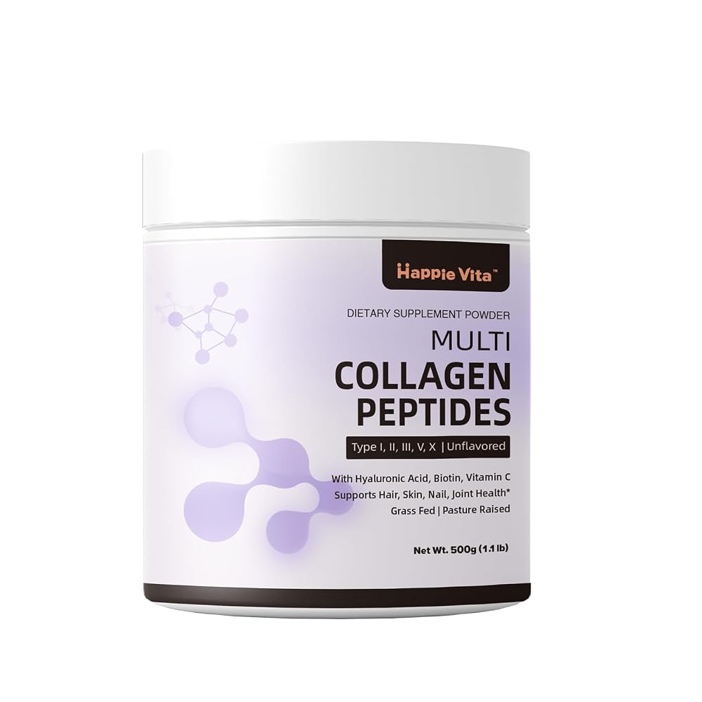 HappieVita Multi Collagen Peptides Powder 5 Types - 1.1 lbs