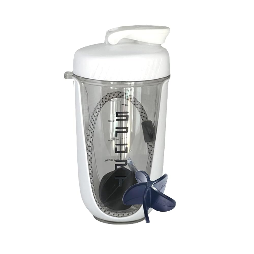 Ruehalf 600ML Blender Shaker Bottle With Whisk Ball BPA Free Plastic