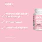 Minimo Nutrition Hair, Skin and Nails Essentials with Biotin - 60 Capsules - image 2