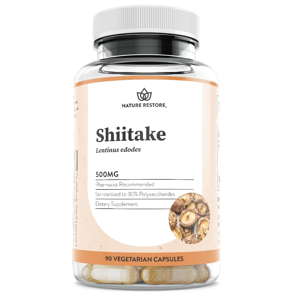 Nature Restore Shiitake Mushroom Extract Supplement - 90 Capsules