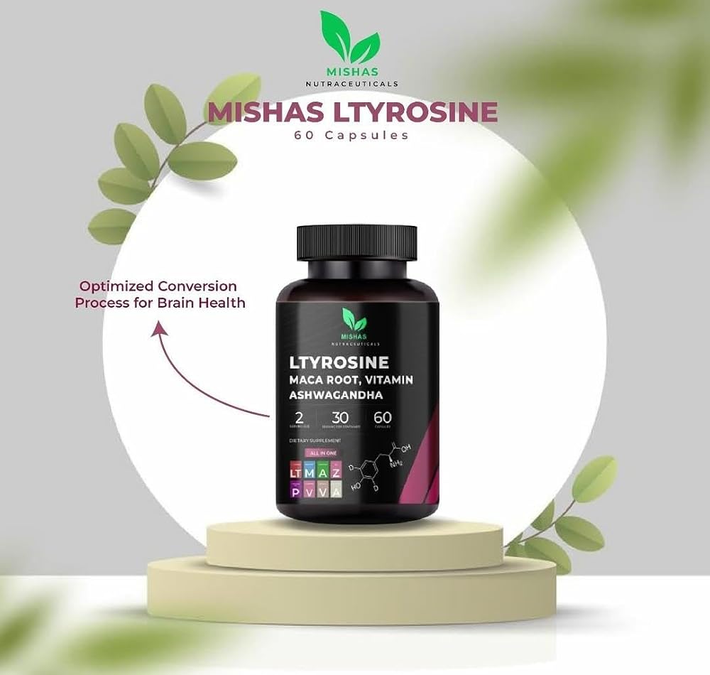 Mishas L-Tyrosine with Maca Root & Ashwagandha - 60 Capsules - image 3