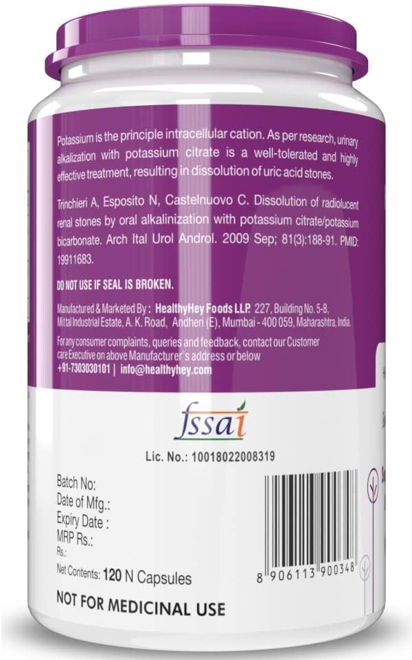 Generic Potassium Citrate 730mg - 120 Vegetarian Capsules - image 3