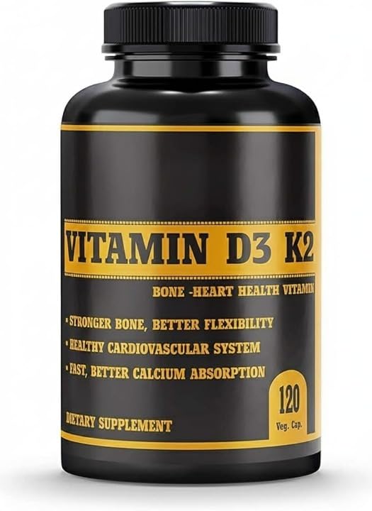 Goldy Plant Based Organic Vitamin D3 + K2 Capsules - 120 Capsules