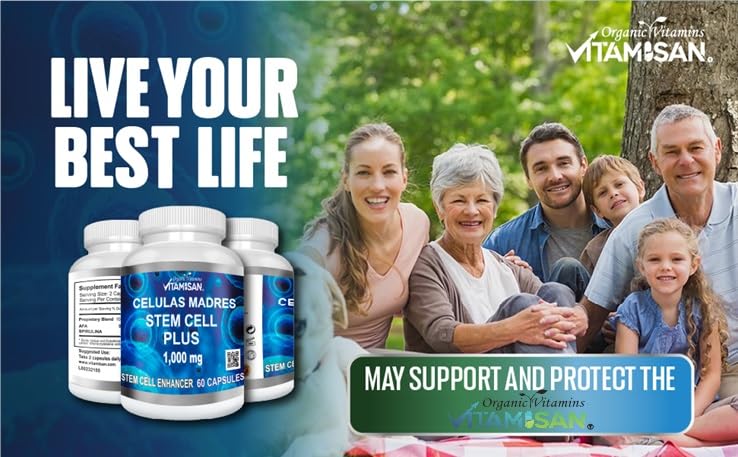 VITAMISAN Celulas Madres Blue Green Algae AFA - 60 Capsules - image 4