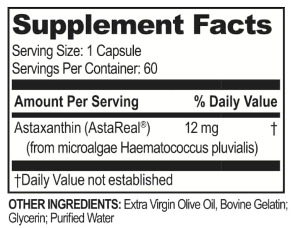 Brain Bean Astaxanthin 12mg with Vitamin E - 60 Softgels - image 2