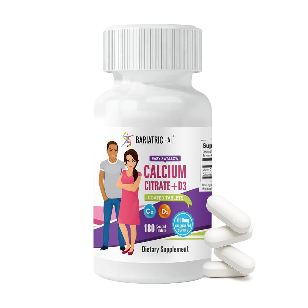 BariatricPal Easy Swallow Calcium Citrate (600mg) and D3 Coated