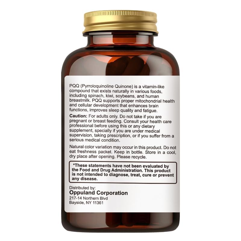 oppuland Pyrroloquinoline Quinone PQQ 20 mg - 60 Vegetarian Capsules - image 6