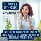 Vitamin D3 with K2 MK7 Supplement for Bone & Heart Health - 60 Capsules - image 5