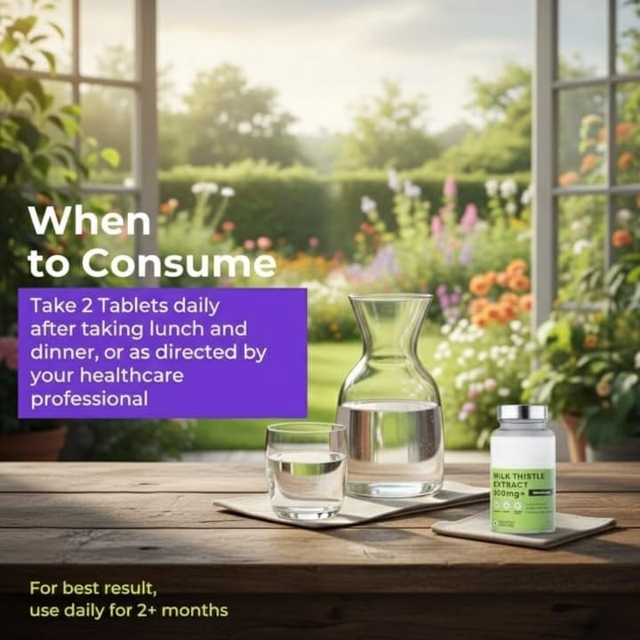 Generic Milk Thistle Extract 800 mg Liver Support - 60 Vegetarian Tablets - image 5