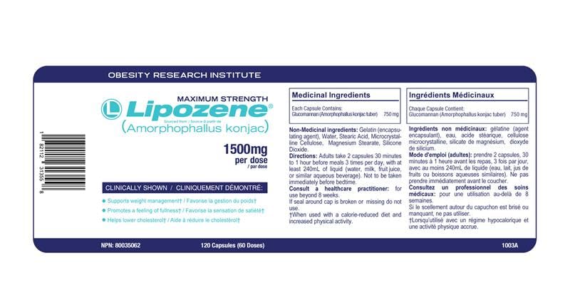 Lipozene Weight Loss Capsules - 120 Capsules - image 2