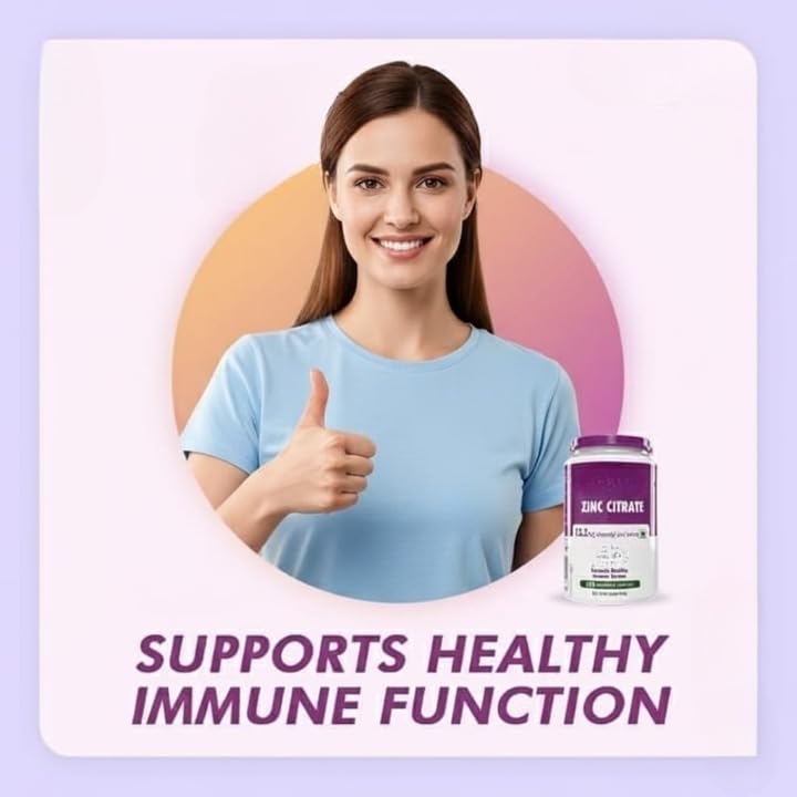 Generic Zinc Citrate Vegetarian Capsules for Immune Support - 120 Count - image 3