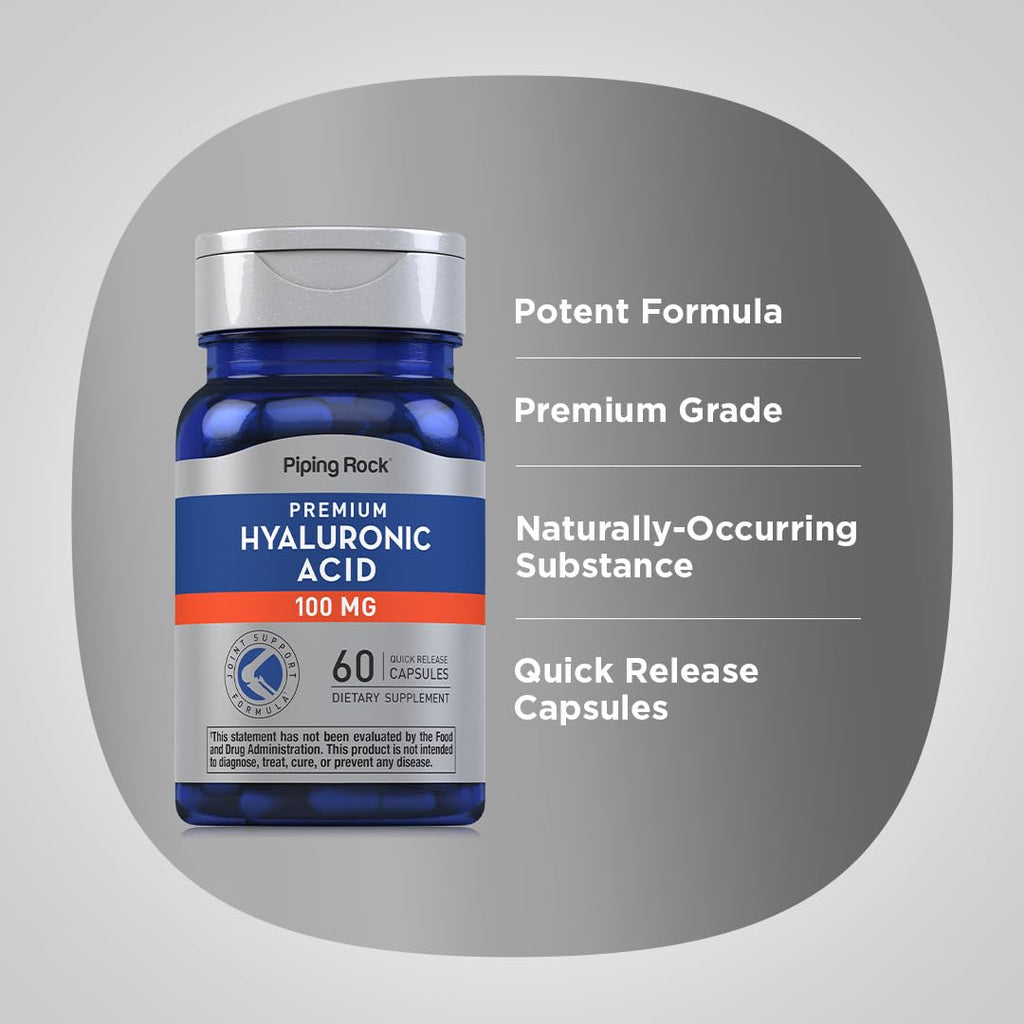 Piping Rock Hyaluronic Acid 100mg - 60 Capsules - image 4