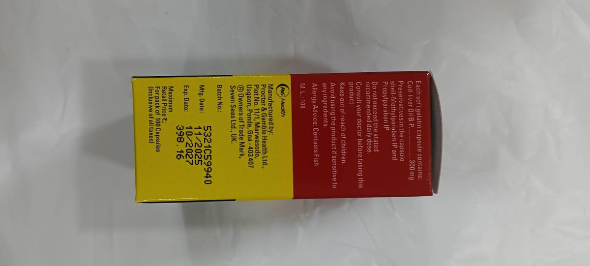 Sevenseas Cod Liver Oil Capsules Omega-3 - 100 Capsules - image 3