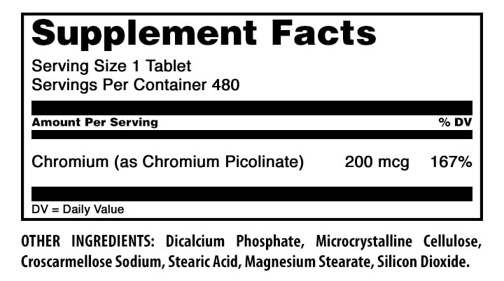 Amazing Formulas Chromium Picolinate Supplement