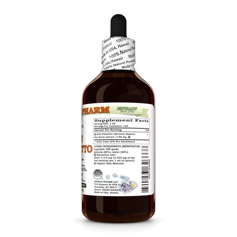Hawaii Pharm Saw Palmetto (Serenoa repens) Berry Alcohol-Free Extract