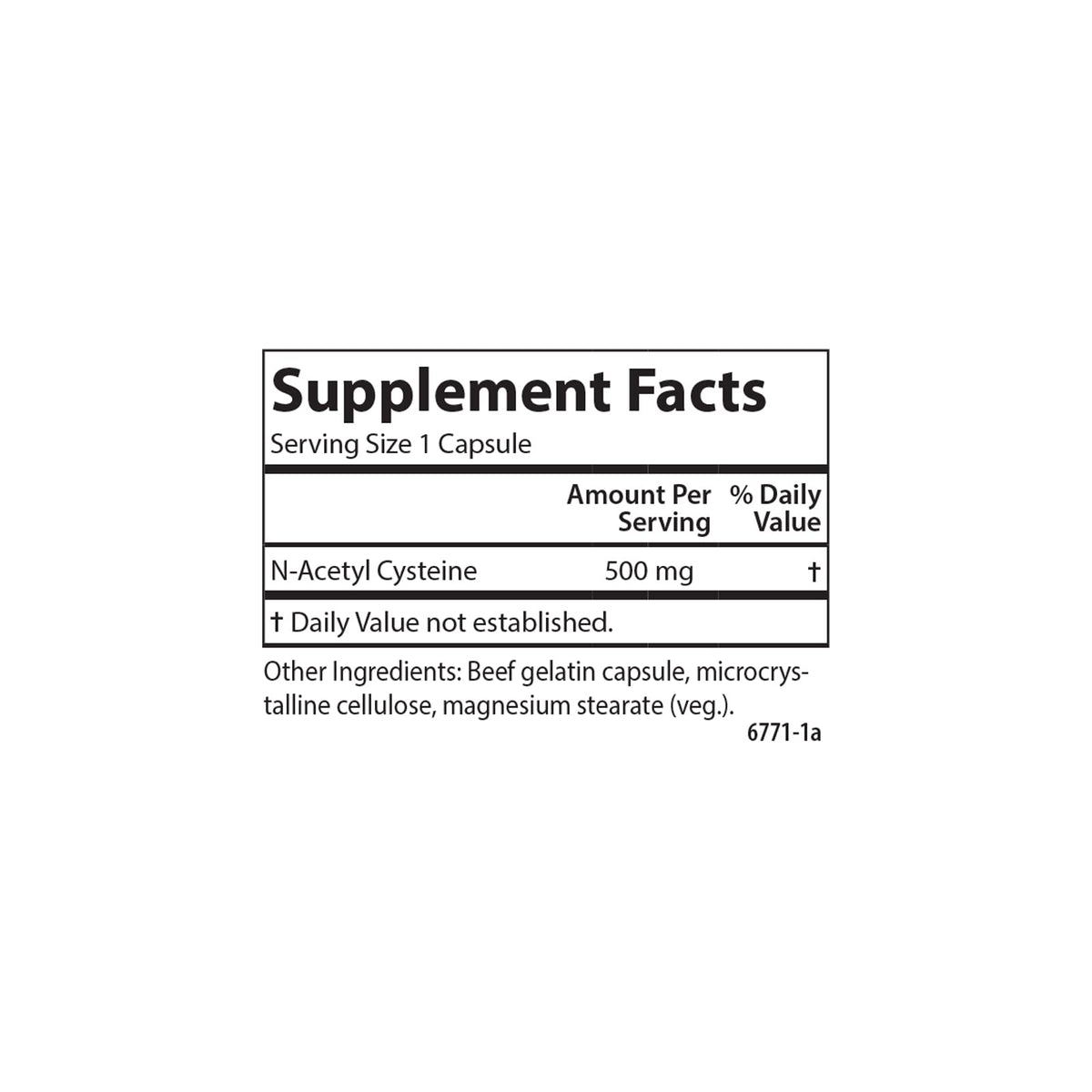 Carlson NAC N-Acetyl Cysteine 500 mg - 120 Vegetarian Capsules - image 4