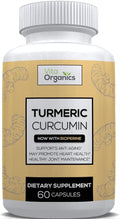 Vita Organics Turmeric Curcumin 1300mg Joint Support - 60 Capsules