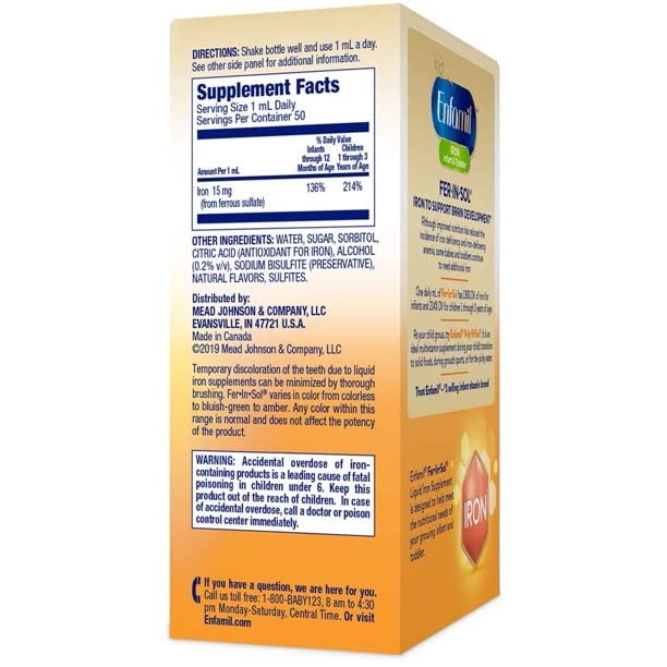 Quilom Enfamil Fer-in-Sol Iron Drops for Infants - 50 mL - image 3