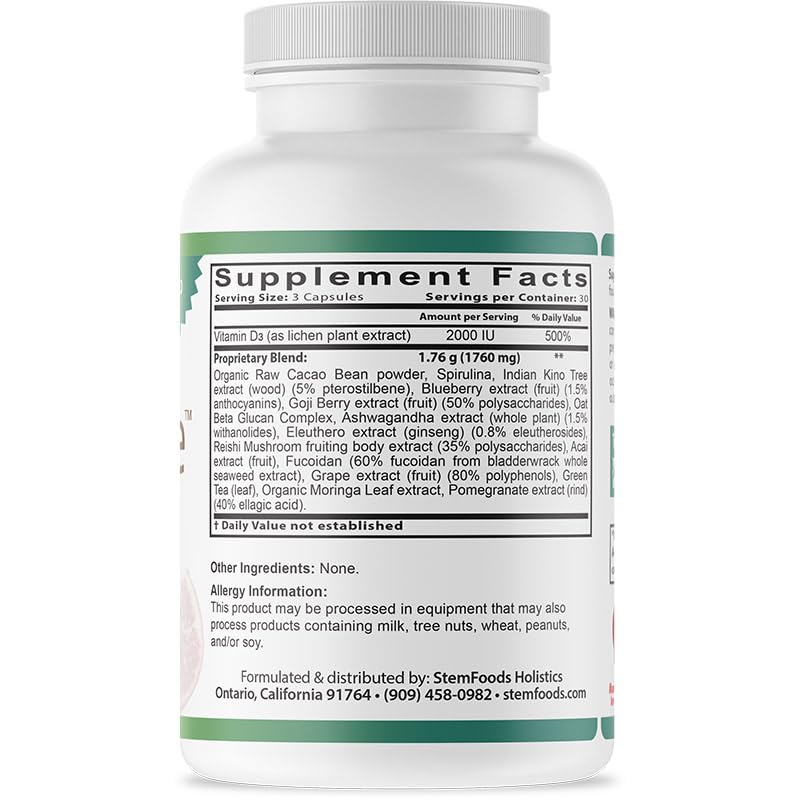 StemVLife Stem Cell Formula Daily Supplement - 90 Capsules - image 3