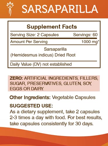 Secrets of the Tribe Sarsaparilla 60/120 Capsules