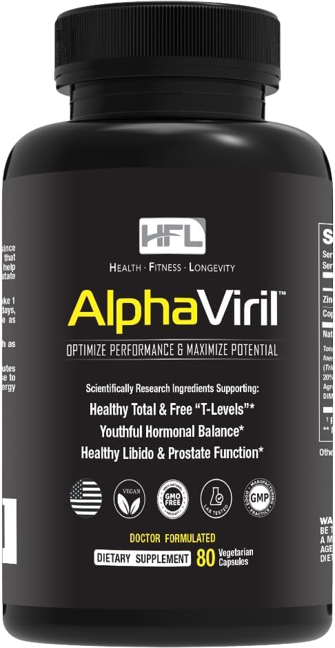 AlphaViril by Dr. Sam Robbins Testosterone Booster - 80 Capsules